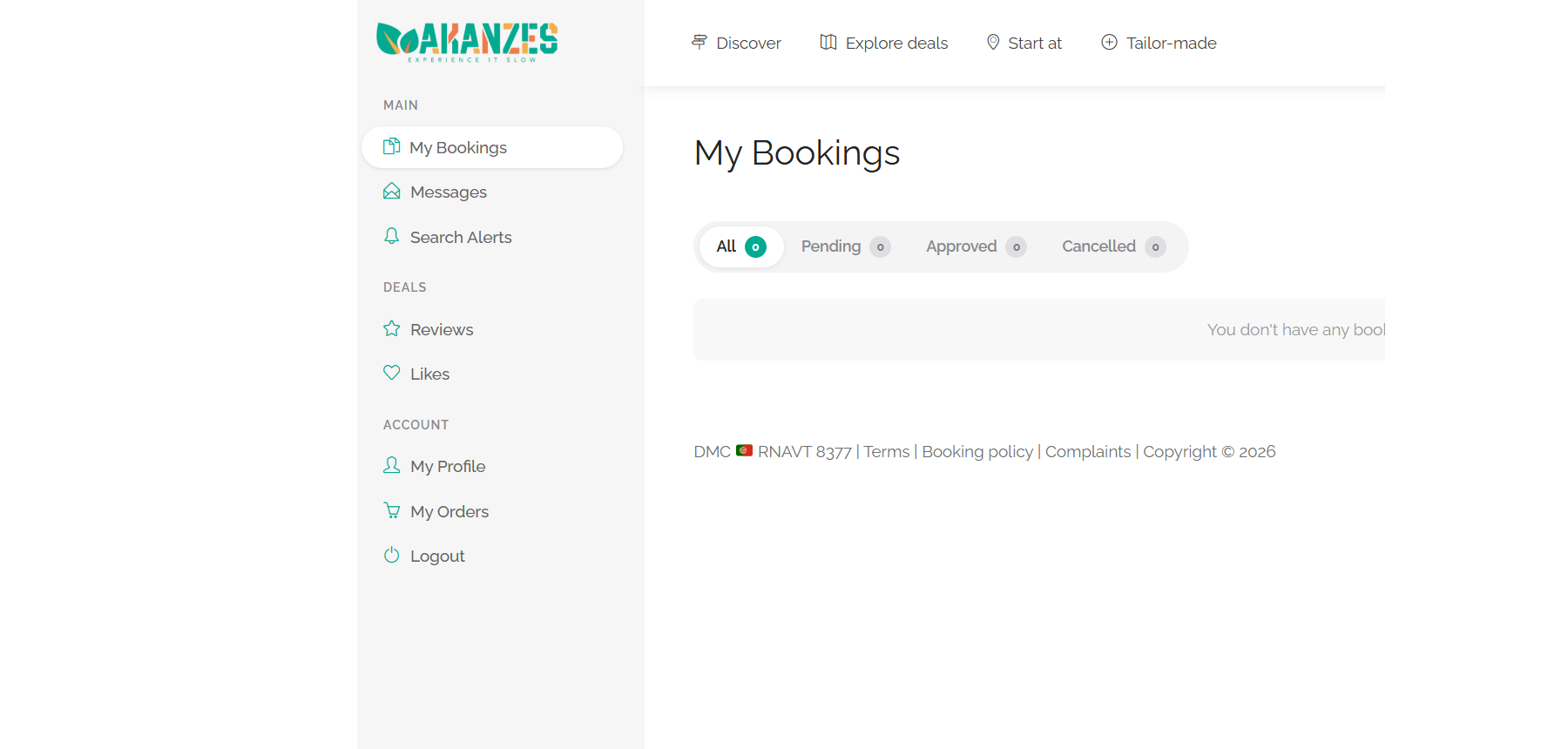 Check my bookings